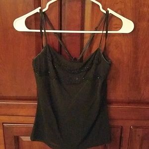 Dressy spaghetti stap black top